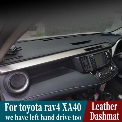 For toyota rav4 XA40 G4 2013 2014 2015 2016 2017 Leather Dashmat Dashboard Cover Pad Dash Mat Carpet Car-Styling accessories RHD