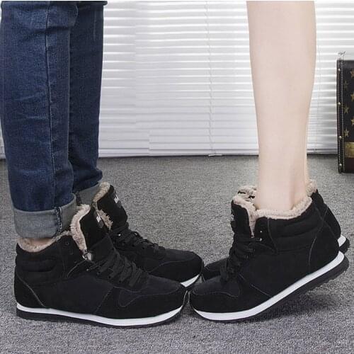 Fashion Men Sneakers Warm Winter Shoes Men Casual Shoes Sneakers Warm Fur Snow Men Trainer Casual Sneaker Male Shoes Plus Size