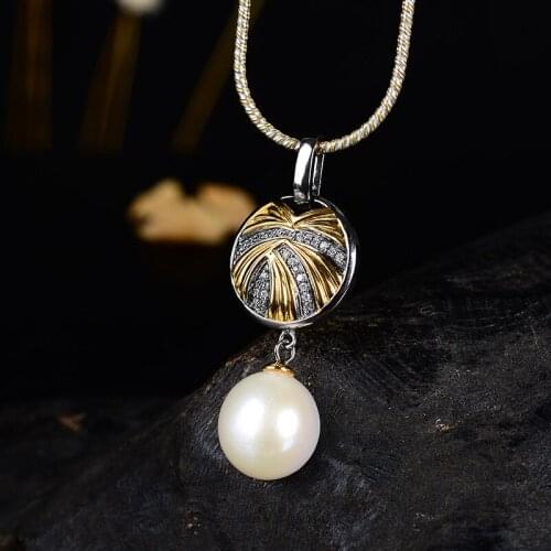 Fashion S925 Sterling Silver Style Pendants Womens Natural Baroque Transparent Powder Pearls Jewelry Manufacturers Wholesale