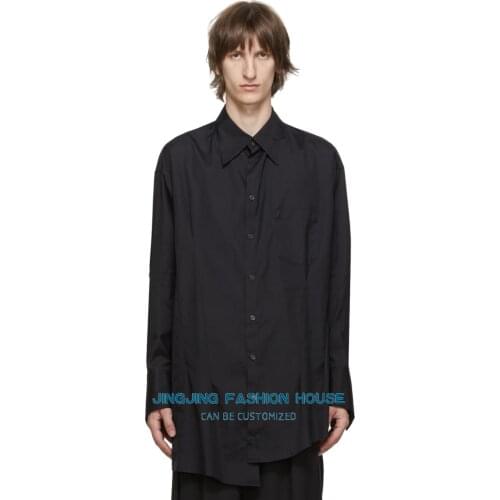 S-7XL!!2021 mens kneaded pleated pure cotton shirt fashion casual niche designer original brand mens wear