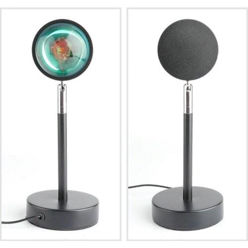 Desk Lamp USB Rainbow/Sunset Projector Led Night Light Projection Bedroom Bar Coffee Store Wall Atmosphere Lighting Decoration