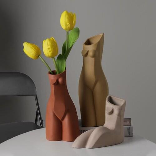 Nordic Nude Creative Body Pottery Vase Living Room Table Decor Home Decoration Art Flower Vases Ceramic decor