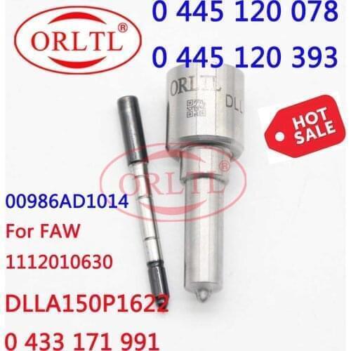 ORLTL Diesel nozzle DLLA 150 P 1622 0433171991 Common rail injector nozzle DLLA150P1622 for 0445120078 0445120393 00986AD1014