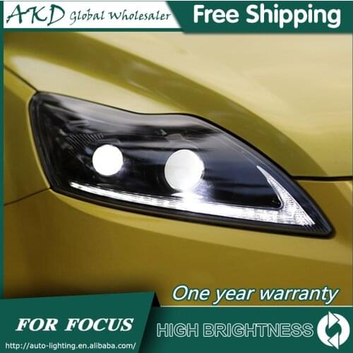 Headlights For Car Ford Focus 2009-2011 Focus 3 DRL Day Running Light Head Lamp LED Bi Xenon Bulb Fog Light Tuning Car Accessory