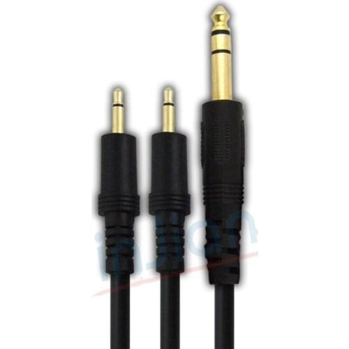 Gold-plated 6.5 double track two mono 3.5 mm Audio line connecting line Signal lines
