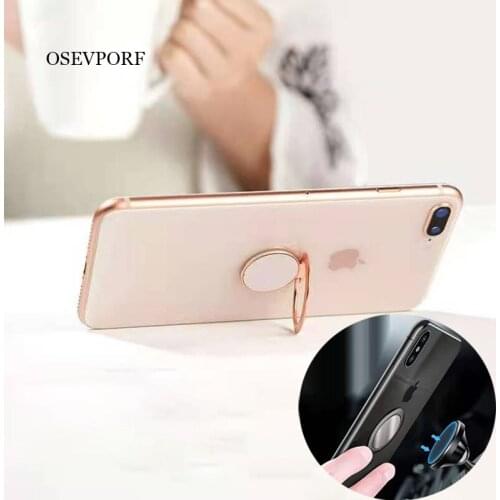 OSEVPORF Finger Ring Mobile Phone Smartphone Stand Holder For iPhone 12 11 Pro MAX XS Huawei P40 P30 Pro Lite Car Mount Support