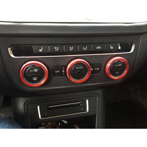 3Pcs Car Styling Sticker for Skoda Superb KODIAQ Octavia A7 Air conditioning Knob Decorative Cover Car Accessories