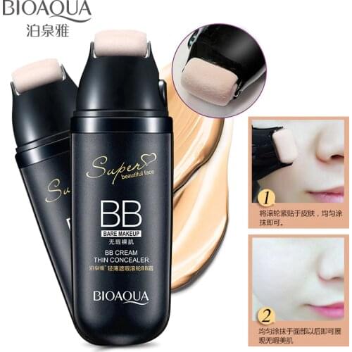 BIOAQUA Light Thin Roller Air Cushion BB Cream Makeup 3 Colors Long-lasting Brighten Concealer Easy to Absorb