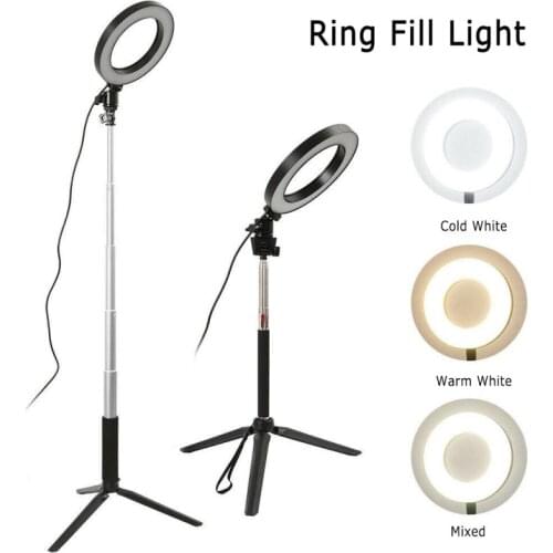 Selfie LED RING LIGHT With Tripod Stand For Makeup,Live Streaming & Youtube Video, Dimmable Ring Lamp For Photography