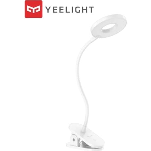 Yeelight LED Desk Lamp Bedside Clip On Night Light USB Rechargeable 5W 360 Degrees Adjustable Dimming Student Reading Lamp