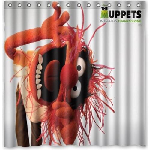 High Quality 180*180cm The Muppets Modern Style Waterproof Fabric Bathroom Shower Curtain With Hooks Free Shipping