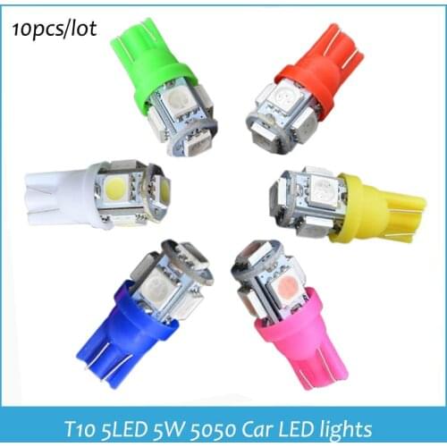 Светодиодные LED лампы W5W (W2.1x9.5d) YJWAUTO China At AliExpress