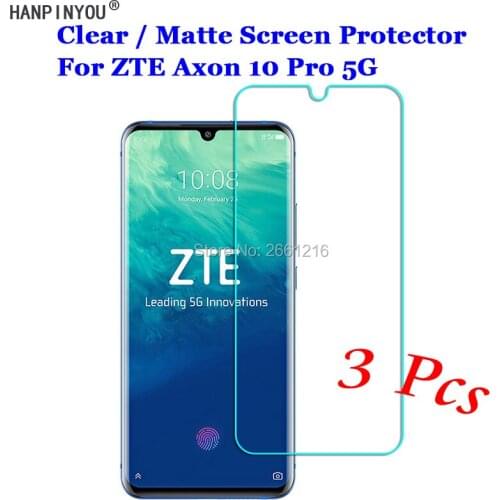 3 Pcs/Lot For ZTE Axon 10 Pro 5G 6.47" New HD Clear / Anti-Glare Matte Front Screen Protector Touch Film Protection Skin