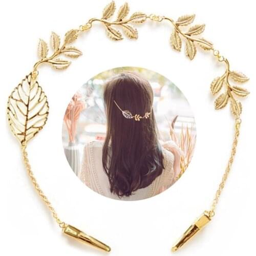 1pc Fashion Women Head Chain Fashion Leaves Decor Clip Tassel Headband Tassel Headpiece Party Dress Up Hair Accessories
