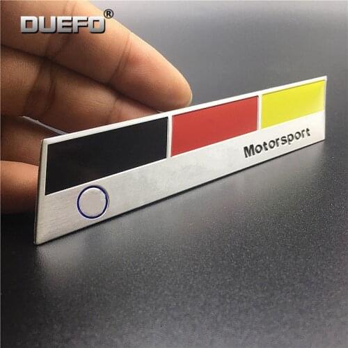 10pcs Car Sticker aluminum 130mm/25mm Emblem Badge for Volkswagen VW GOLF GTI Beetle Polo CC Touareg Tiguan Passat Scirocco