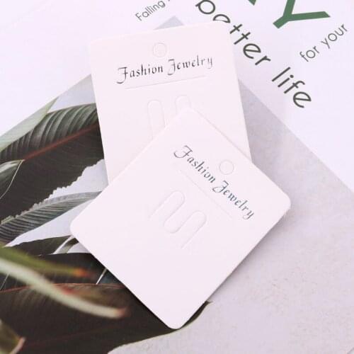 100pcs White Square Jewelry Display Card DIY Handmade Brooch/Hairpin Packing Card Accepts Customized logo extra charge 6*7.3cm