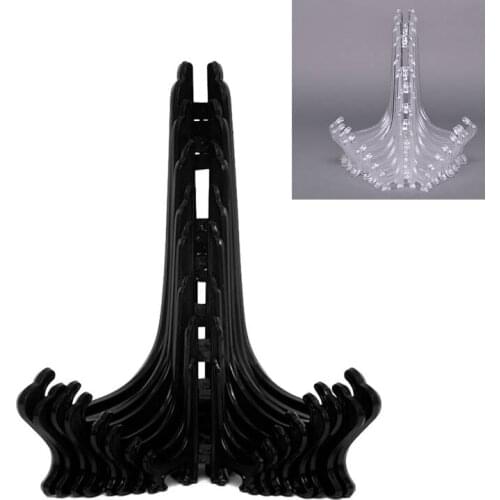 3/5pcs Book Pedestal Stand Black Plastic Easels Plate Dishes Holders Photo Frames Racks Portable Display Stand Home Decoration