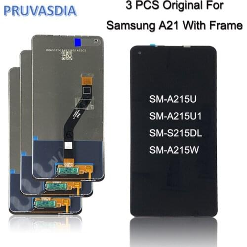 3 Piece Wholesale For Samsung Galaxy A21 Lcd A215 SM-A215U LCD Display Touch Screen Digitizer Glass Assembly Display Replacement