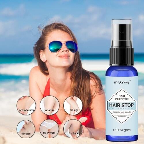 30ml Hair Remover and Growth Inhibitor Facial Removal Cream Spray Beard Bikini Intimate Face Legs Body