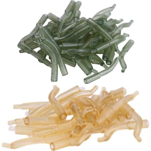30Pcs Carp Fishing Hook Sleeve Hair Rig Aligner Sleeves Soft Anti Tangle Positioner Terminal Tackle Carp Fishing Pesca TL#8