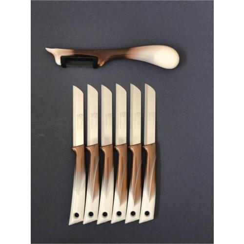 6 parçaTırtıklı Elegans Model Coffee Fruit knife Vegetable Knife And Side To rob