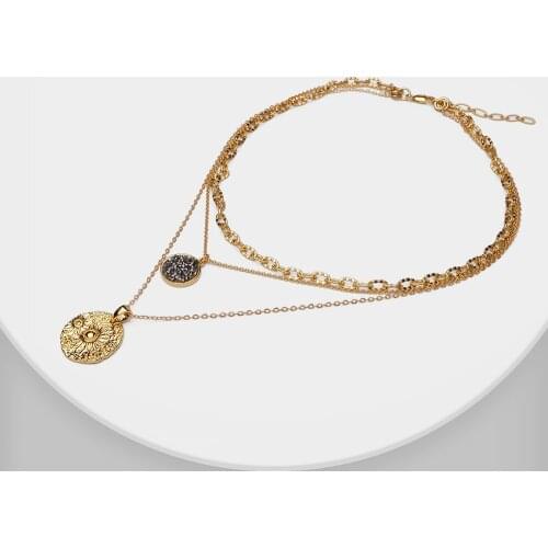 Amorita boutique The retro classic Baroque style has multiple layers necklace