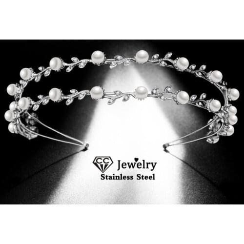 CC Bridal Headbands Women Accessories Wedding Jewelry Engagement Pearl Hairbands Exquisite Hair Hoop 100% Handmade Headdress S77