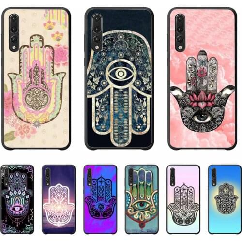 Yinuoda Fatima Hand Phone Case Soft Black TPU Case For Huawei P20 P30 Pro P20 P30 lite P smart Z Y5 Y6 Y7 Y9