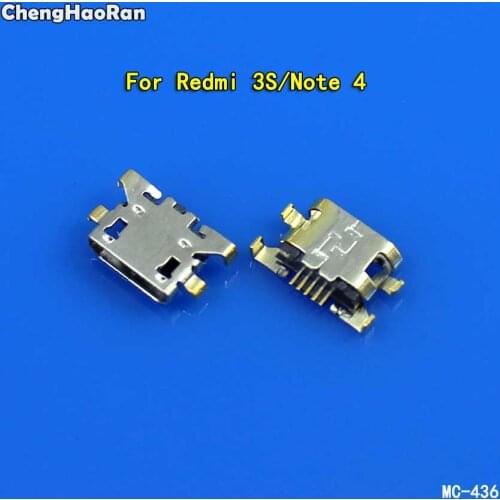 ChengHaoRan 10pcs For Xiaomi Redmi 3S/Note4 Note 4 Micro USB Jack Power Plug Charging Port Female Socket Connector Repair Parts