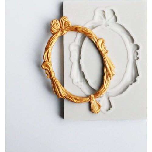 European border mold DIY fondant chocolate dry Pez mold soft ceramic resin mold home decoration appliances