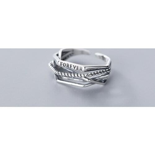 Punk Vintage Letter Rings For Women Boho Female Charms Jewelry Men Antique Knuckle Ring Fashion Party Gift