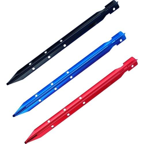 5Pcs/lots 25cm Aluminum Alloy Tent Pegs Nails Outdoor Camping Windproof Canopy Tent Ground Nail Porous Snow Floor Nail Accessory