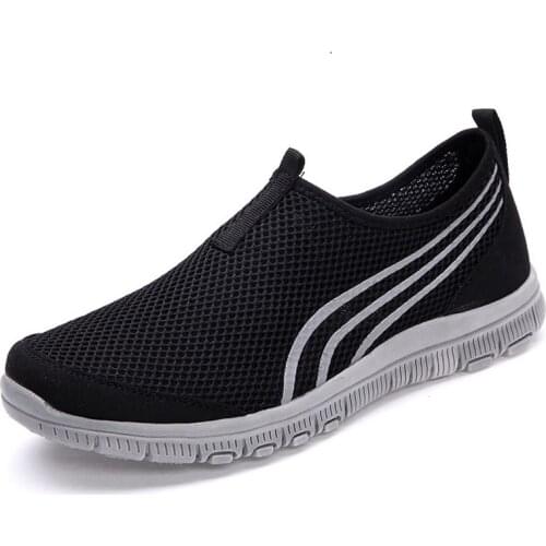 Summer Mesh Men Shoes Sneakers Breathable Flat Shoes Slip-on Sport Trainers Comfortable Lightweight Men Shoes Zapatillas Hombre