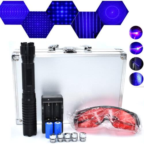 Powerful Hunting Lazer Tra'c'ti'ca'l Blue Laser Pointers 450nm 1.5.w Lazer sight Flashlight Burning Match/light cigars/candle