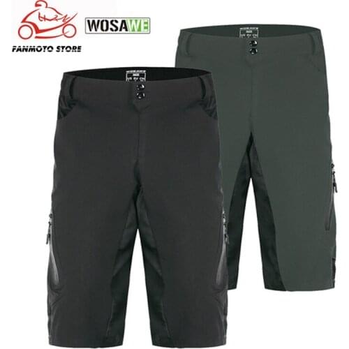 WOSAWE Reflective shorts Mens MTB Bike motorcycle Shorts Sports Bicycle Downhill Riding Racing Rain Resistance Cycling Shorts