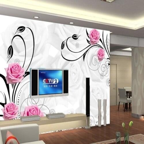 Wall Papers 3d Home Decor Murals Industrial Glitter Wallpaper Wallpapers for Living Room Kids Papel De Parede Floral Flower