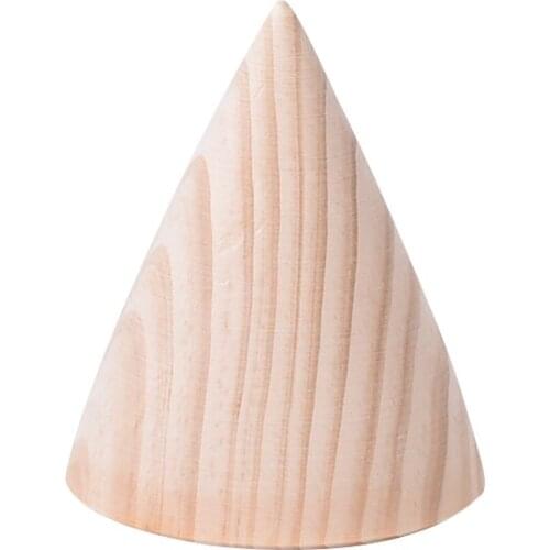 Unpainted Cone Shape Wood Jewelry Display Bracelet Bangle Stand Holder DIY Crafts