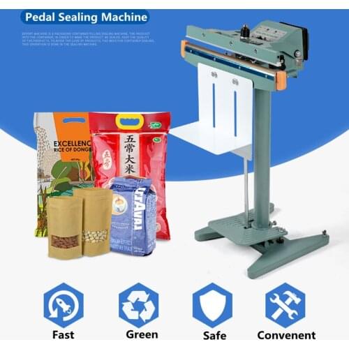 Foot Pedal Impulse Sealer heat sealing machine Plastic Bag sealer DUAL TOP-BOTTOM HEAT 450mm PEDAL SEALER 350/450/650/800mm