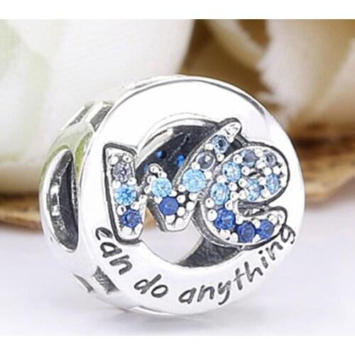 Original We Can Do Anything With Crystal Beads Fit 925 Sterling Silver Bead Charm Bracelet Bangle DIY Jewelry