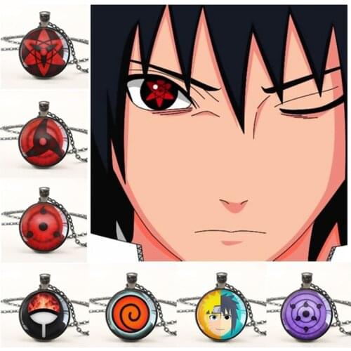 Anime Necklace Eye Glass Dome Pendant Necklace for Men Anime Cosplay Jewelry Gifts Ninja