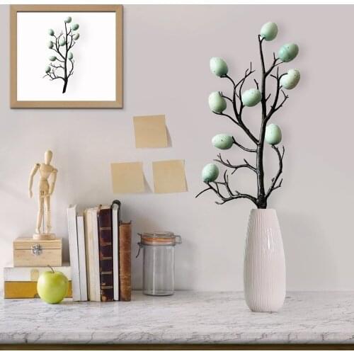 DIY Easter Egg Tree Decor Creative Branch With Painting Eggs Spring Party Happy Easter Favor Egg Decoration Supply Home Ornament