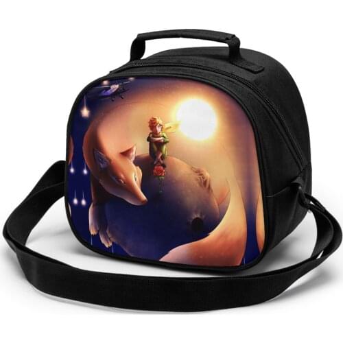 The Little Prince Portable Lunch Bag Thermal Insulated Lunch Box Cooler Handbag Bento Pouch Dinner School Childrens meal bag