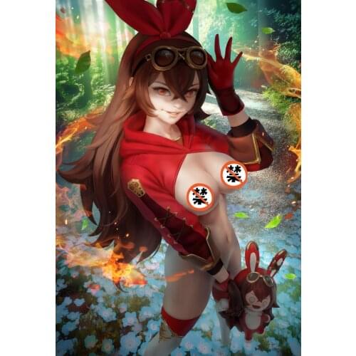 Print silk or canvas video games genshin impact sexy girl art poster 16x24 24x36 inch custom living room bedroom hanging picture