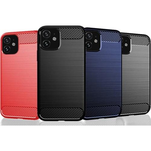 For iPhone 12 Mini 11 Pro Max 2019 TPU Case Brushed Rugger Armor Rubber Case for iPhone XS MAX XR 8 7 6S Plus
