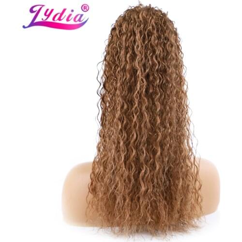 Lydia Synthetic Drawstring Ponytail Afro Kinky Curly Hairpiece With Two Plastic Combs All Colors Available Light Brown 18 Inch