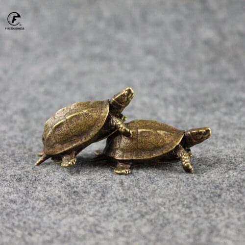 Vintage Brass tortoise Sea Turtle Statue Ornaments Copper Aquatic Animals Figurines Home Desk Decorations Accessories Tea Pets