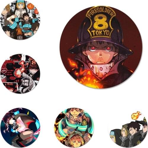 Fire Force Anime Badge Brooch Pin Accessories For Clothes Backpack Decoration gift