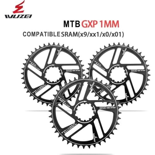 WUZEI Mountain Bike GXP Chainrings 30/32/34/36/38/40/42T Offset 1mm Chainwheels 8/9/10/11/12 speed MTB Crankset Parts for SRAM