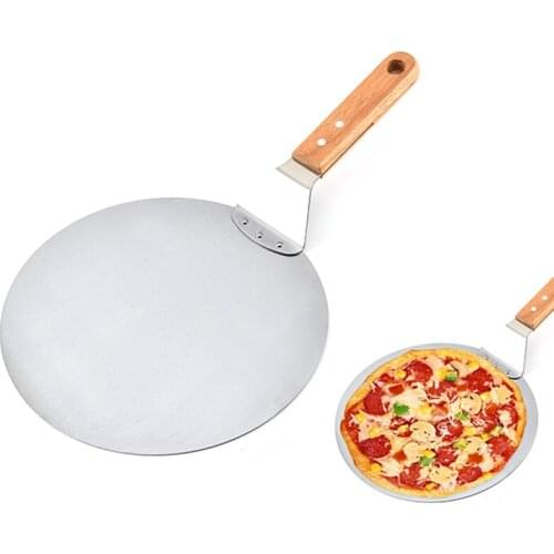 10/12inch Stainless Steel Pizza Shovel Large Round Pizza Stone Cake Transfer Baking Tool Baking Pan Kitchen Tools