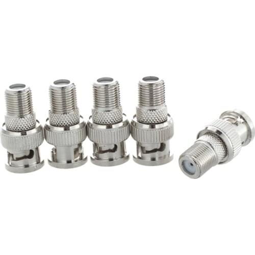 10pcs BNC Male Plug to F Female Jack Adapter Coax Connector Coupler CCTV Camera